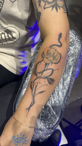 Explore tattoos inner bicep ideas, creative tattoo ideas in Williamsport, available at Tats Tattoo Zoo