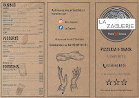 Menu / carte de La Zaguerie à Préfailles
