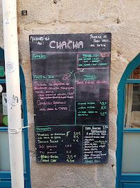 CHACHA à Nantes menu