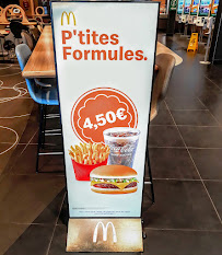 Menu / carte de McDonald's Vélizy 2 à Vélizy-Villacoublay
