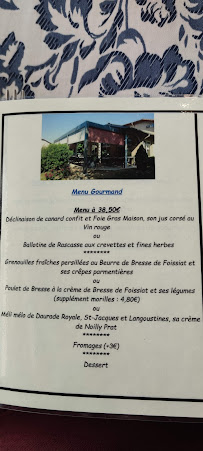 Restaurant restaurant Charmes de Bresse à Curtafond (la carte)