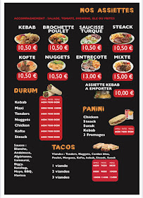 Menu du Kebab Gondreville à Gondreville