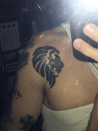Explore thigh cover up tattoo ideas, creative tattoo ideas in Tampa, available at Las Vegas Tattoo Co