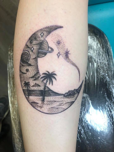 Explore cover up tattoo ideas on hip, creative tattoo ideas in Marietta, available at Lure Tattooing & Piercing LLC