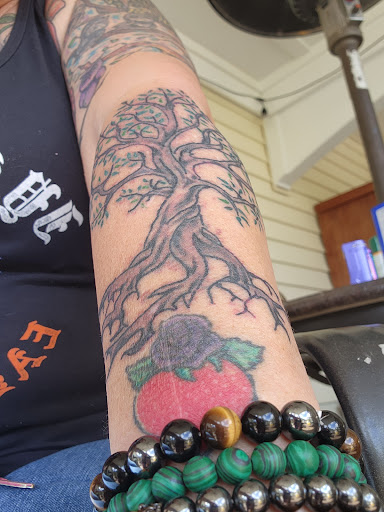 Explore tattoo ideas for men chest, creative tattoo ideas in Summerville, available at Mystic Tiki Tattoo Studio & Gallery