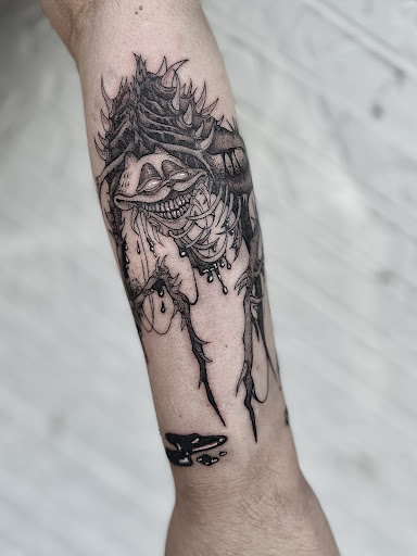 Explore tattoo ideas men upper arm, creative tattoo ideas in North Charleston, available at Blu Gorilla Tattoo