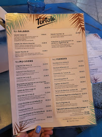 Carte du Tortola restaurant à Saint-Laurent-du-Var