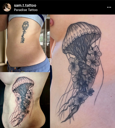 Explore angel neck tattoo ideas, creative tattoo ideas in Fort Myers Beach, available at Paradise Tattoo