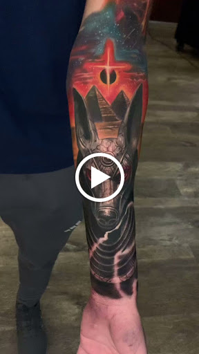 Explore bad omens tattoo ideas, creative tattoo ideas in Clinton, available at Black Relic Tattoo