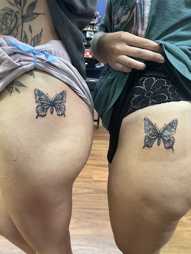 Explore chest and sleeve tattoo ideas, creative tattoo ideas in Cocoa, available at Rorschach Tattoo Shop and Piercing Studio