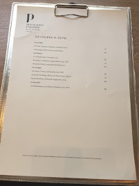 Restaurant Passerini à Paris menu