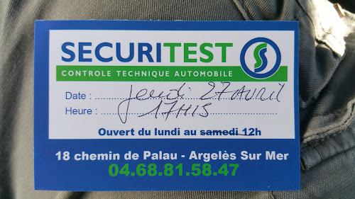 Centre de contrôle technique Sécuritest Contrôle Technique Automobile ARGELES SUR MER Argelès-sur-Mer