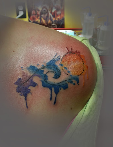 Explore pen tattoo ideas, creative tattoo ideas in Foley, available at Black Sheep Custom Tattoos and Piercings