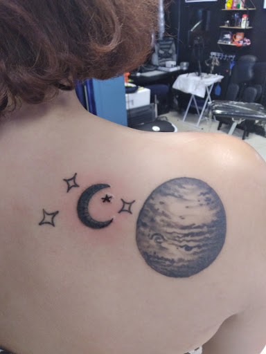 Explore mens behind ear tattoo ideas, creative tattoo ideas in Fresno, available at Lil Ink Spot 559