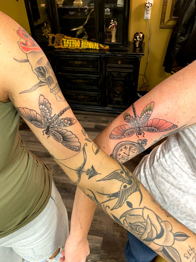 Explore salmon tattoo ideas, creative tattoo ideas in Warner Robins, available at Untold Pain Tattoo Studio