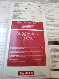 Soleva à Fontaine-de-Vaucluse menu