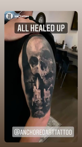 Explore massage therapy tattoo ideas, creative tattoo ideas in Spokane, available at Anchored Art Tattoo