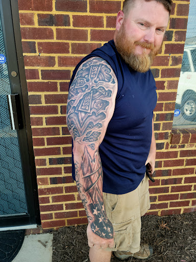 Explore husband name tattoo ideas small, creative tattoo ideas in Richmond, available at Art Period llc Tattoos and Artwork by Leigh Odom