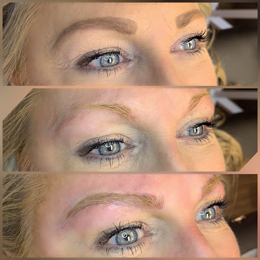 Explore saturn tattoo ideas, creative tattoo ideas in Peoria Heights, available at BeautiFULL Brows By Jen Microblading - Permanent Makeup Wild Honey Beauty Studio