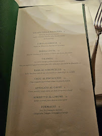 Restaurant italien Madonna à Paris (le menu)
