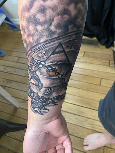 Explore female dragon tattoo ideas, creative tattoo ideas in Harrison, available at Flying Monkey Tattoo Parlour