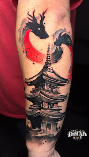 Explore bell tattoo ideas, creative tattoo ideas in San Antonio, available at Twisted Tattoo