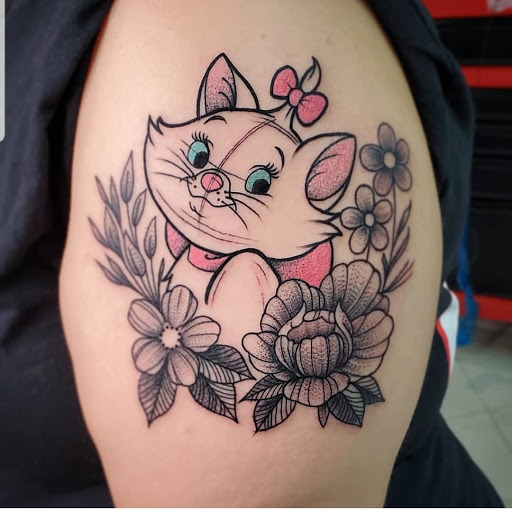 Explore cute cross tattoo ideas, creative tattoo ideas in Schaumburg, available at Atmosphere Tattoo Gallery - Schaumburg