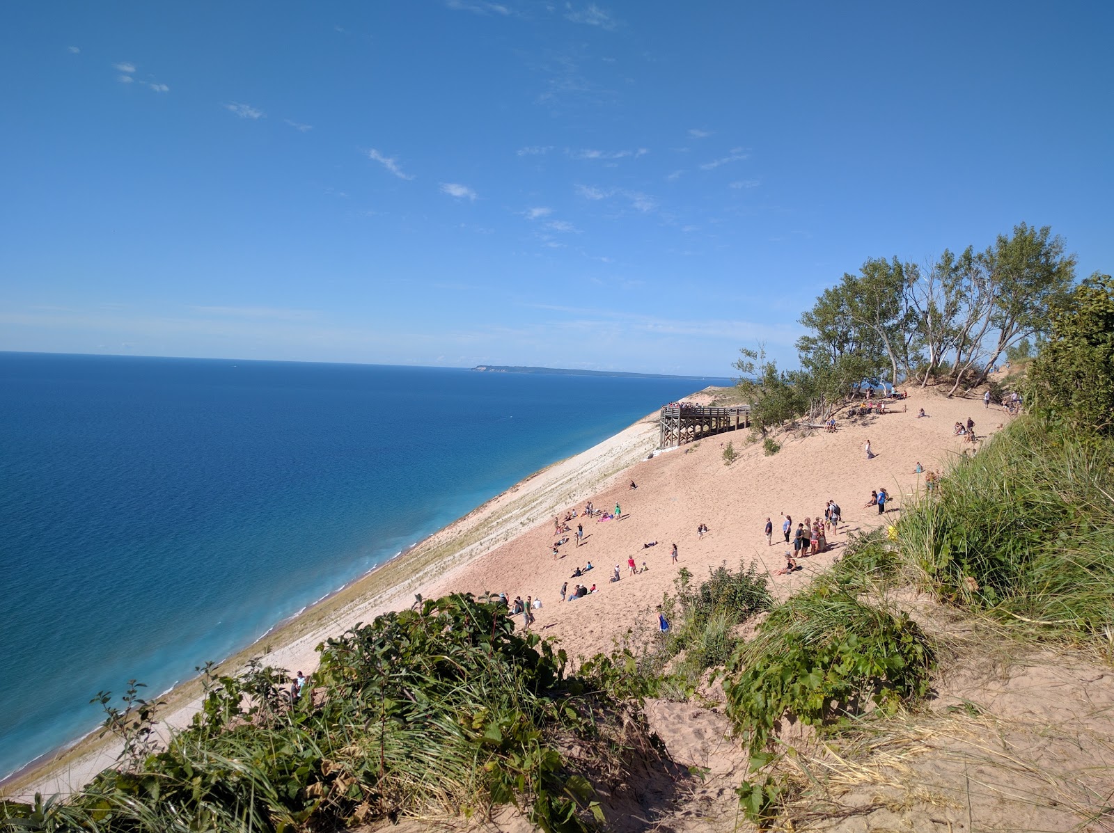 Photo of Sleeping Bear Dunes with bright sand surface