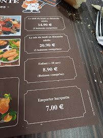 Menu / carte de N1 à Limoges
