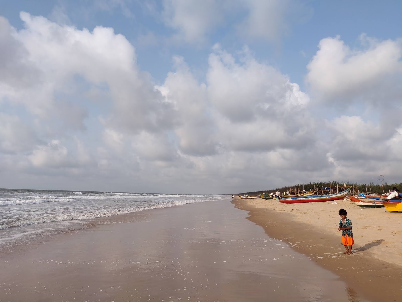 Foto van Ramapuram Beach met recht en lang