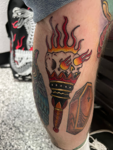 Explore viking chest tattoo ideas, creative tattoo ideas in Sykesville, available at Red and Blue Tattoo