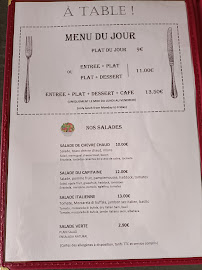 Menu / carte de Brasserie Des Halles à Azay-le-Rideau