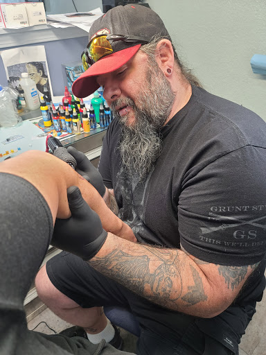 Explore evil dead tattoo ideas, creative tattoo ideas in Monroe, available at Hardline Tattoo