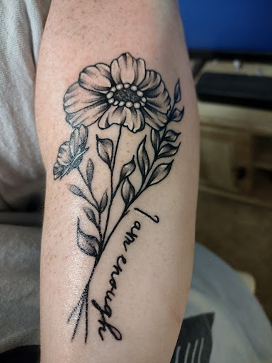 Explore chainsaw tattoo ideas, creative tattoo ideas in Muncie, available at Fox & Sparrow Tattoo