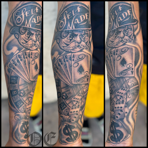 Explore to the moon and back tattoo ideas, creative tattoo ideas in Chatsworth, available at Old English Tattoo Studio