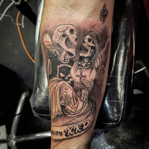 Explore behind the ear tattoo ideas for guys, creative tattoo ideas in Kenosha, available at Kenosha Tattoo Company