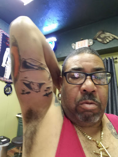 Explore men thigh tattoo ideas, creative tattoo ideas in Slatington, available at Freedom Tattoo Company