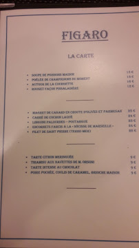 FIGARO à Marseille menu