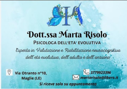 Studio di Psicologia ~ Dott.ssa Marta Risolo Via Otranto, 10, 73024 Maglie LE, Italia