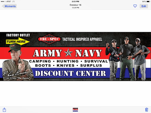 Army & Navy Surplus Shop «Army-Navy Discount Center», reviews and photos, 1214 Hayes Industrial Dr, Marietta, GA 30062, USA