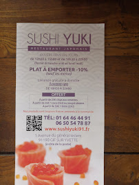 Carte du Sushi yuki à Gif-sur-Yvette