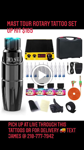 Explore dog tattoos ideas, creative tattoo ideas in San Antonio, available at Its Live Through This Tattoos, Supplies, & Piercings