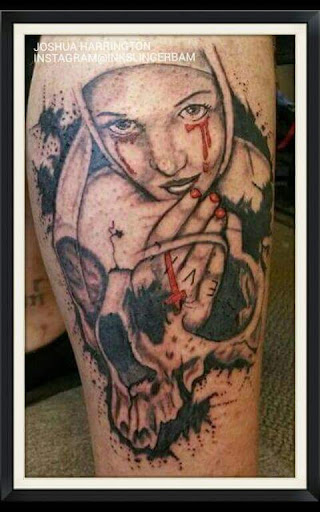 Explore thigh tattoo ideas for men, creative tattoo ideas in Minneapolis, available at Serenity Tattoo and Piercing