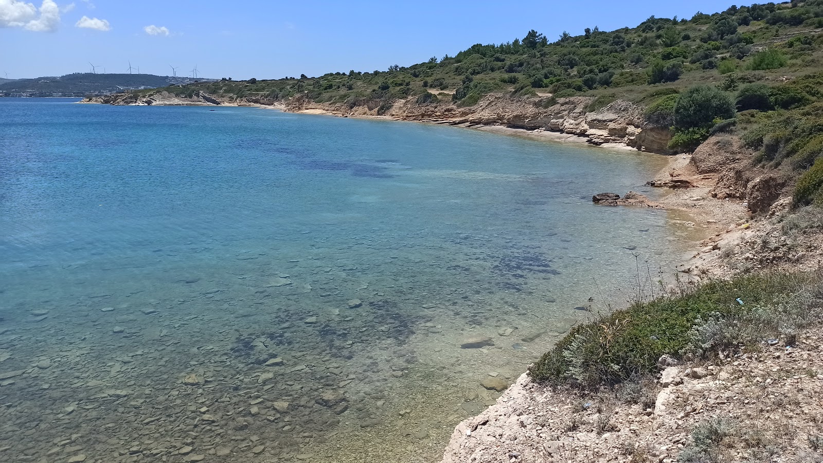 Foto van Marti Plaji met turquoise puur water oppervlakte