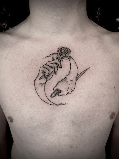 Explore horror tattoo sleeve ideas, creative tattoo ideas in Lincoln City, available at Xeper Studio Tattoos and Temple of Personal Development