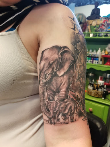 Explore deer tattoo ideas, creative tattoo ideas in Dallas, available at Freak Show Studio