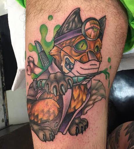 Explore fire sign tattoo ideas, creative tattoo ideas in Chapel Hill, available at Golden Falcon Tattoo and Piercing