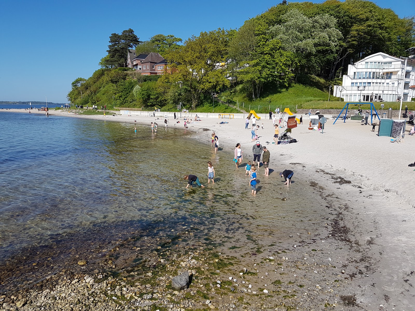 Foto von Strand Glücksburg mit beiger sand Oberfläche