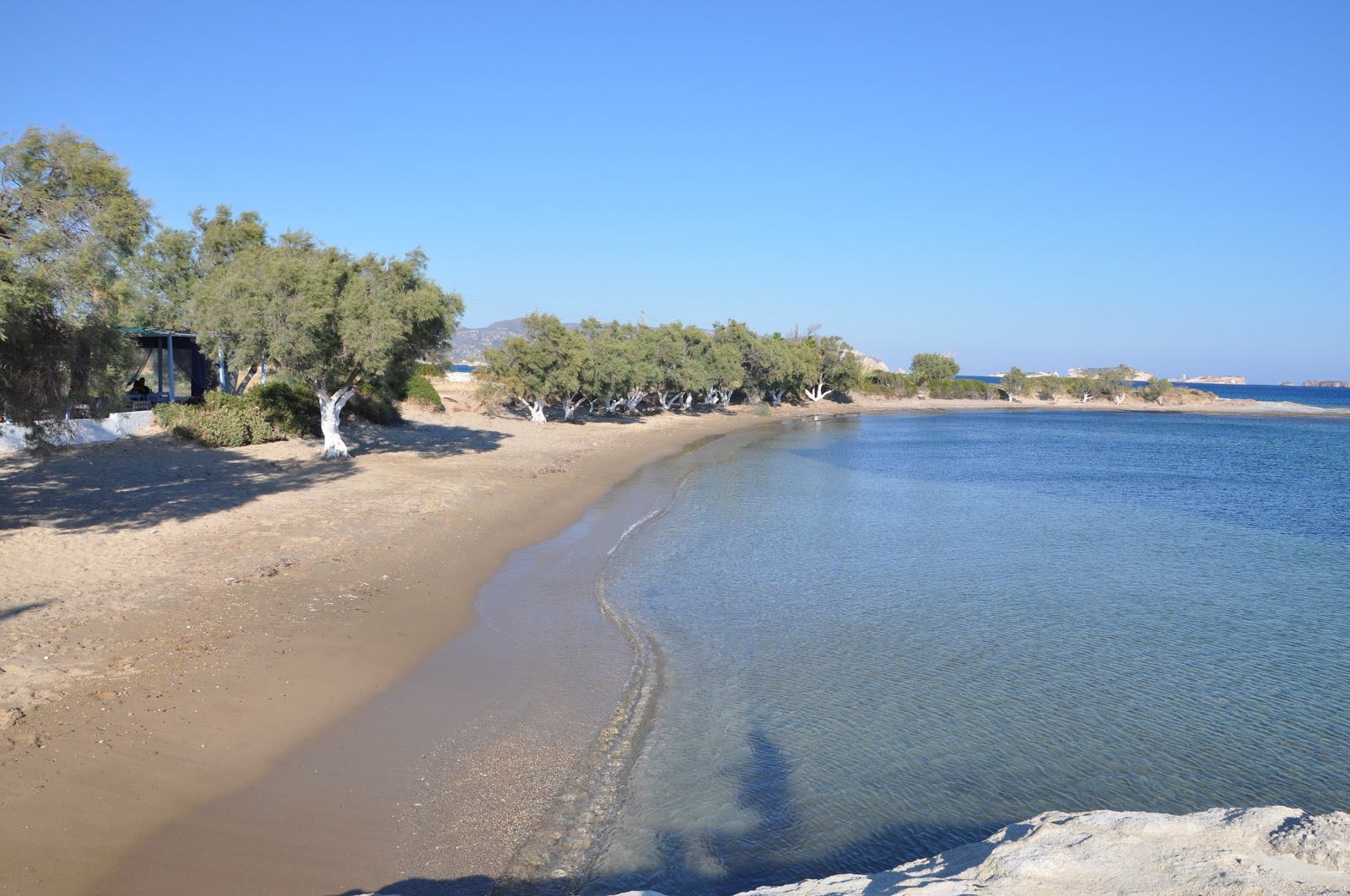 Foto di Paralia Kalamitsi con una superficie del sabbia luminosa