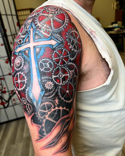Explore blessing tattoo ideas, creative tattoo ideas in Watford City, available at Soulful Ink Studios